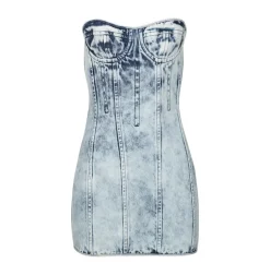 Discount Marques ' Almeida ACID WASH DENIM CORSET DRESS ACIDWASH