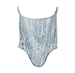 Clearance Marques ' Almeida ACID WASH DENIM SHAPED CORSET ACIDWASH