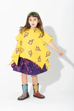 Best Marques ' Almeida ALL OVER THUNDER PRINT FLAP T-SHIRT YELLOW