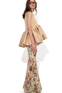 Clearance Marques ' Almeida SLEEVELESS PUFF HEM TOP BEIGE