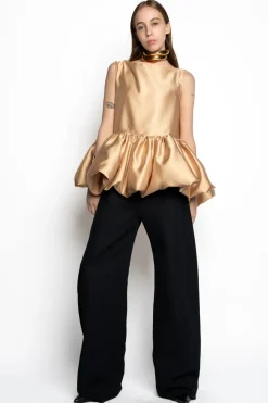 Best Marques ' Almeida SLEEVELESS PUFF HEM TOP BEIGE