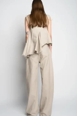 Hot Marques ' Almeida WOVEN BOYFRIEND TROUSERS BEIGE