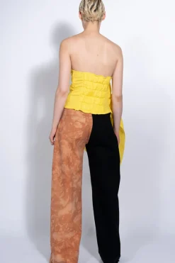 Discount Marques ' Almeida BLACK AND BROWN BOYFRIEND TROUSERS MULTICOLOUR