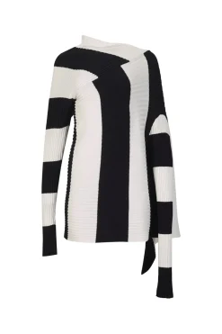 Hot Marques ' Almeida BLACK AND WHITE DRAPED JUMPER BLACKWHITE