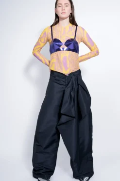 Marques ' Almeida BOYFRIEND TROUSERS WITH BOW BLACK