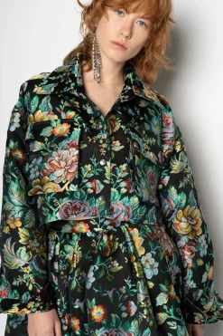 Discount Marques ' Almeida BROCADE CROPPED OVERSHIRT BLACK