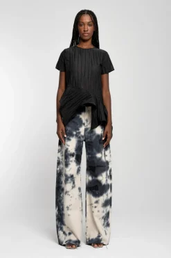 Best Marques ' Almeida CAP SLEEVE PLISSE T-SHIRT BLACK