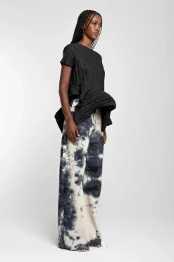 Best Marques ' Almeida CAP SLEEVE PLISSE T-SHIRT BLACK