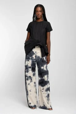 Best Marques ' Almeida CAP SLEEVE PLISSE T-SHIRT BLACK