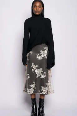 New Marques ' Almeida DRAPED JUMPER IN MERINO KNIT BLACK