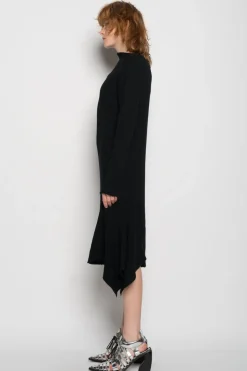 Clearance Marques ' Almeida DRAPED NECK DRESS BLACK
