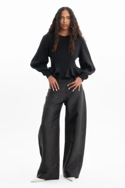 Online Marques ' Almeida FRILL SWEATSHIRT BLACK