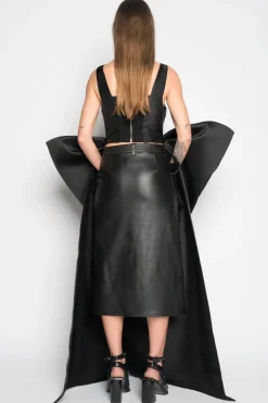 Clearance Marques ' Almeida FRONT BOW TOP BLACK