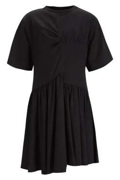 New Marques ' Almeida GATHERED JERSEY T-SHIRT DRESS BLACK