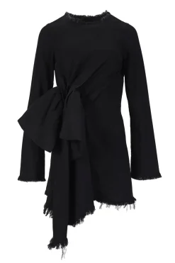 Online Marques ' Almeida JANIS DRESS WITH FRONT PLEATS BLACK