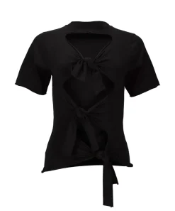 Sale Marques ' Almeida KNOT T-SHIRT BLACK