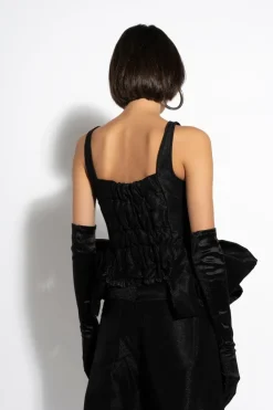 New Marques ' Almeida LUREX FITTED CORSET BLACK