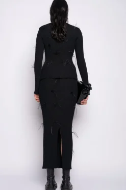 Outlet Marques ' Almeida MERINO CREW NECK TOP BLACK