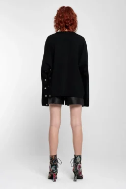 Hot Marques ' Almeida MERINO DECONSTRUCTED CARDIGAN BLACK