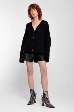Hot Marques ' Almeida MERINO DECONSTRUCTED CARDIGAN BLACK
