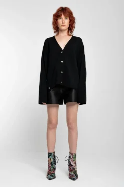 Hot Marques ' Almeida MERINO DECONSTRUCTED CARDIGAN BLACK