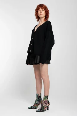 Hot Marques ' Almeida MERINO DECONSTRUCTED CARDIGAN BLACK