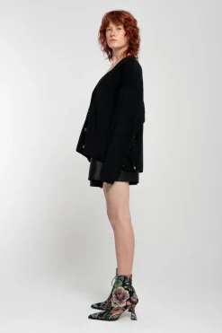 Hot Marques ' Almeida MERINO DECONSTRUCTED CARDIGAN BLACK