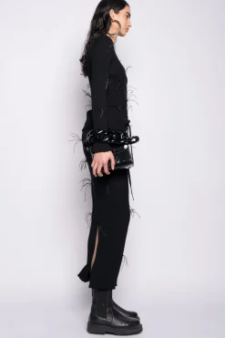 Discount Marques ' Almeida MERINO WOOL LONG SKIRT BLACK