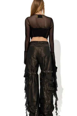 Best Marques ' Almeida MESH CORSET TOP BLACK