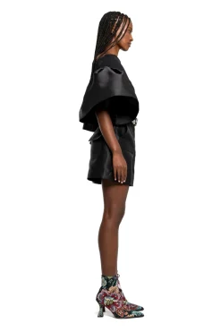 Sale Marques ' Almeida MIKADO SHORTS WITH BELT BLACK