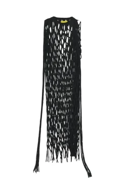 Clearance Marques ' Almeida NET LONG DRESS BLACK