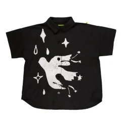 Hot Marques ' Almeida OVERSIZED SHIRT WITH EMBROIDERY BLACK