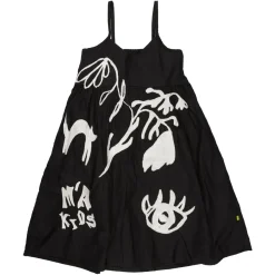 Discount Marques ' Almeida OVERSIZED SPAGHETTI DRESS WITH EMBROIDERY BLACK