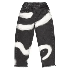 Outlet Marques ' Almeida PULL ON BAGGY TROUSERS WITH SNAKE PRINT BLACK
