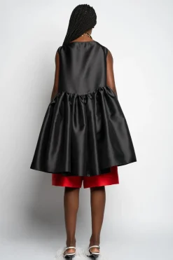 Sale Marques ' Almeida SHORT SLEEVELESS PUFF DRESS BLACK