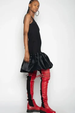 Sale Marques ' Almeida SLEEVELESS PUFF HEM DRESS BLACK