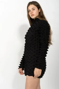 Marques ' Almeida SPIKED DRESS BLACK