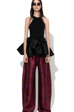 Best Marques ' Almeida TANK TOP WITH PEPLUM BLACK