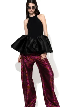 Best Marques ' Almeida TANK TOP WITH PEPLUM BLACK