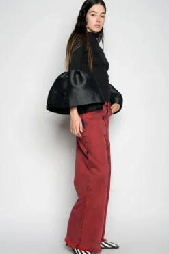 Clearance Marques ' Almeida TURTLENECK PUFF SLEEVE TOP BLACK