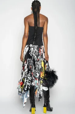 Marques ' Almeida V-NECK CORSET BLACK