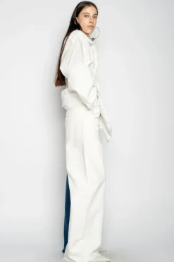 Marques ' Almeida BLUE AND WHITE BOYFRIEND TROUSERS MULTICOLOUR