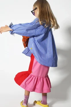 Hot Marques ' Almeida AND WHITE STRIPED LOOSE SHIRT BLUE