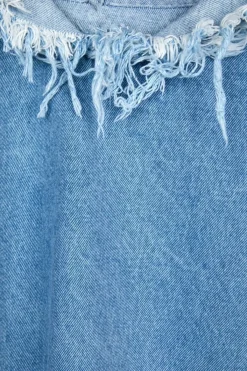 Marques ' Almeida DENIM CLASSIC HOODIE BLUE