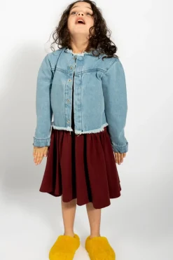 Online Marques ' Almeida DENIM COLLARLESS JACKET BLUE