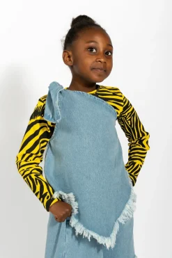 Online Marques ' Almeida DENIM ONE SHOULDER KNOT TOP BLUE