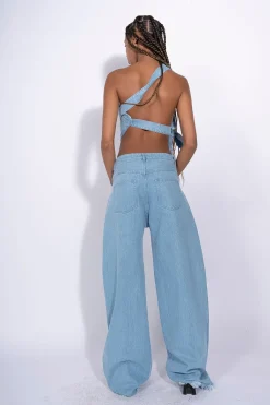 Outlet Marques ' Almeida DENIM PATCH POCKET BOYFRIEND TROUSERS BLUE