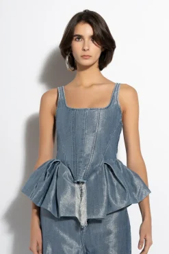 Best Marques ' Almeida LUREX FITTED CORSET BLUE