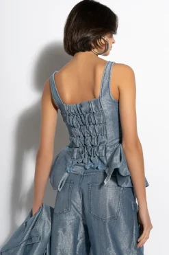 Best Marques ' Almeida LUREX FITTED CORSET BLUE