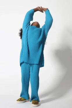 Clearance Marques ' Almeida MERINO KNIT TROUSERS BLUE